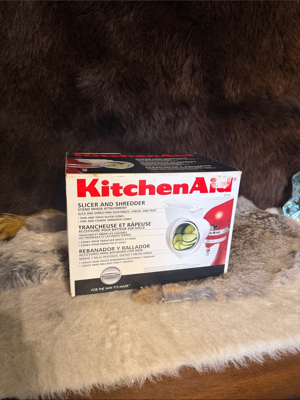 KitchenAid White and silver Slicer & Shredder Stand Mixer Attachment (BK3)